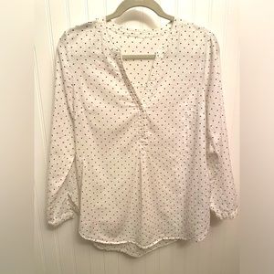 Polka Dot long sleeve V neck